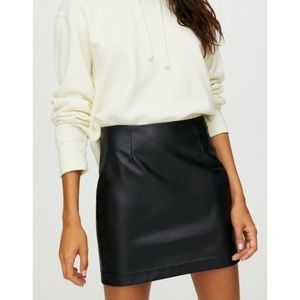 NWT WILFRED FREE Oracle Faux Vegan Leather Skirt (Sz 8)